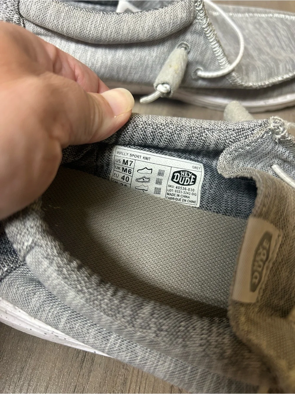 Hey Dude Men's Grey Canvas Slip-On Loafers